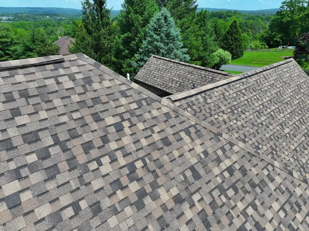 Aerial of a new roof on a NJ shore home
