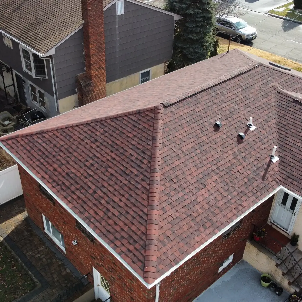 Completed designer shingle roof in NJ