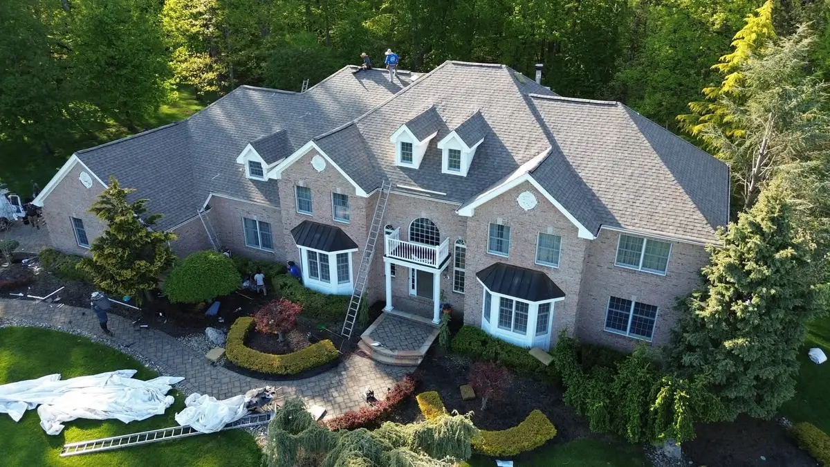 New roof on a large New Jersey estate by Lightning Construction